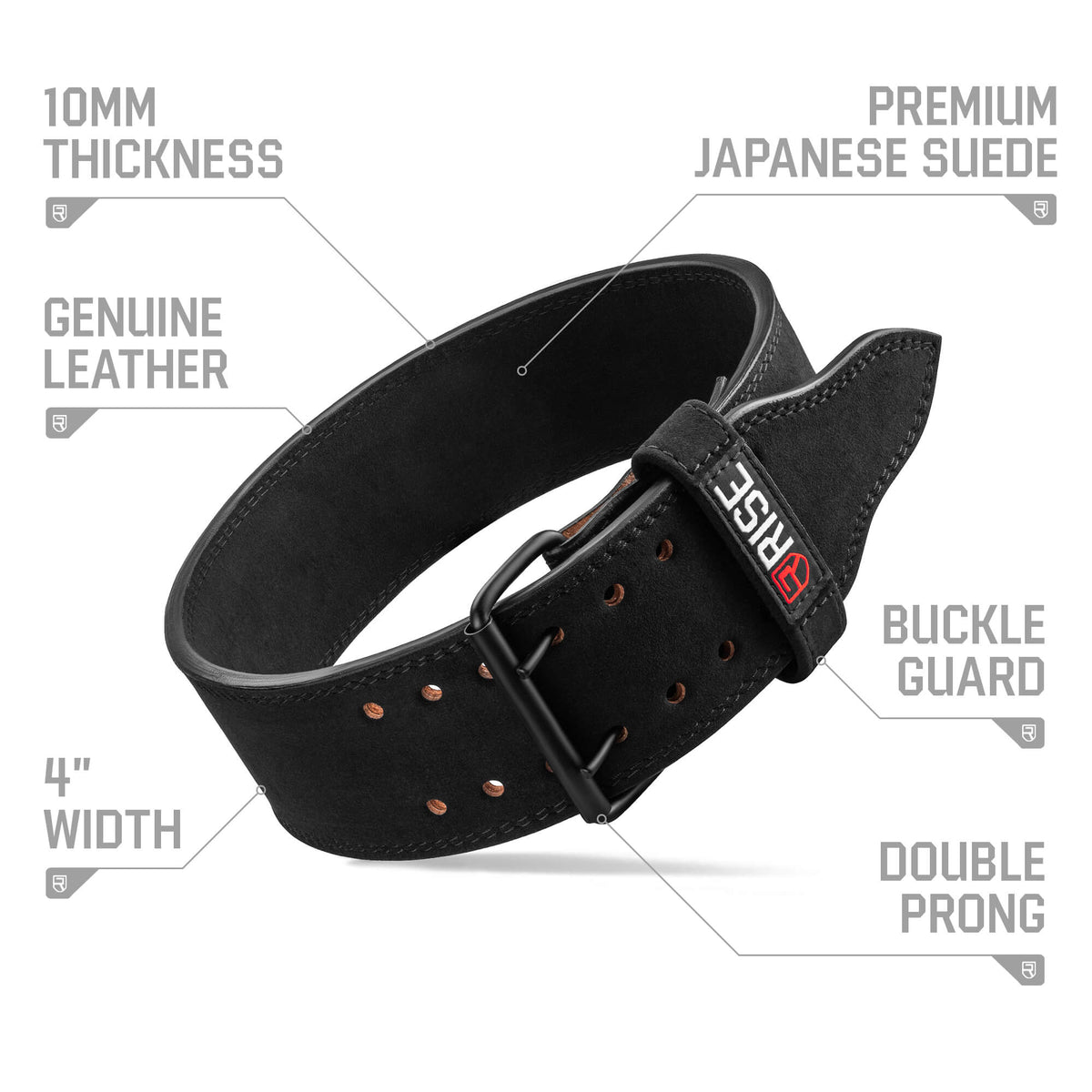 10mm Double Prong Belt – Black