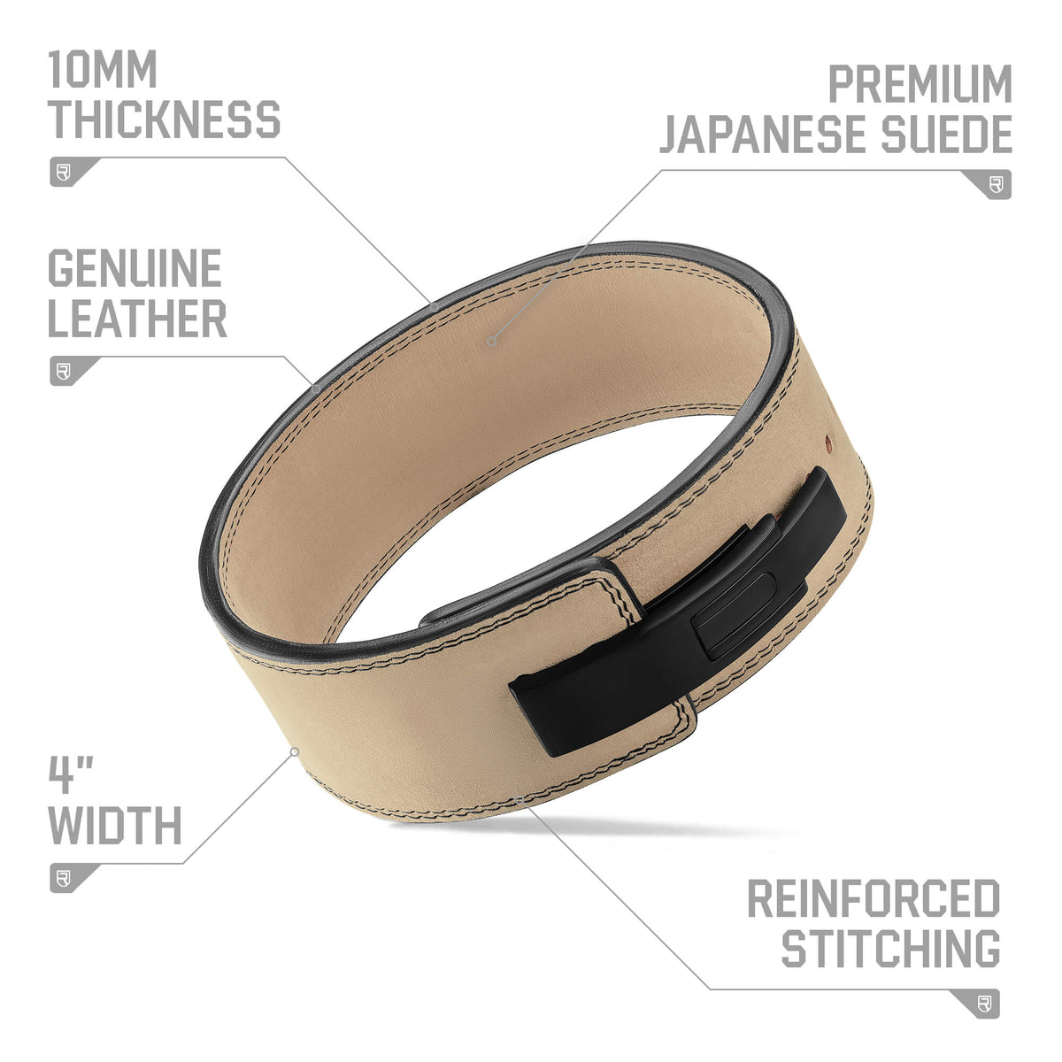 Ceinture à levier 10 mm - Kaki