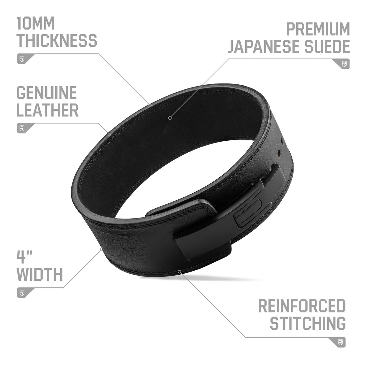 Premium 10mm Lever Belt - Black