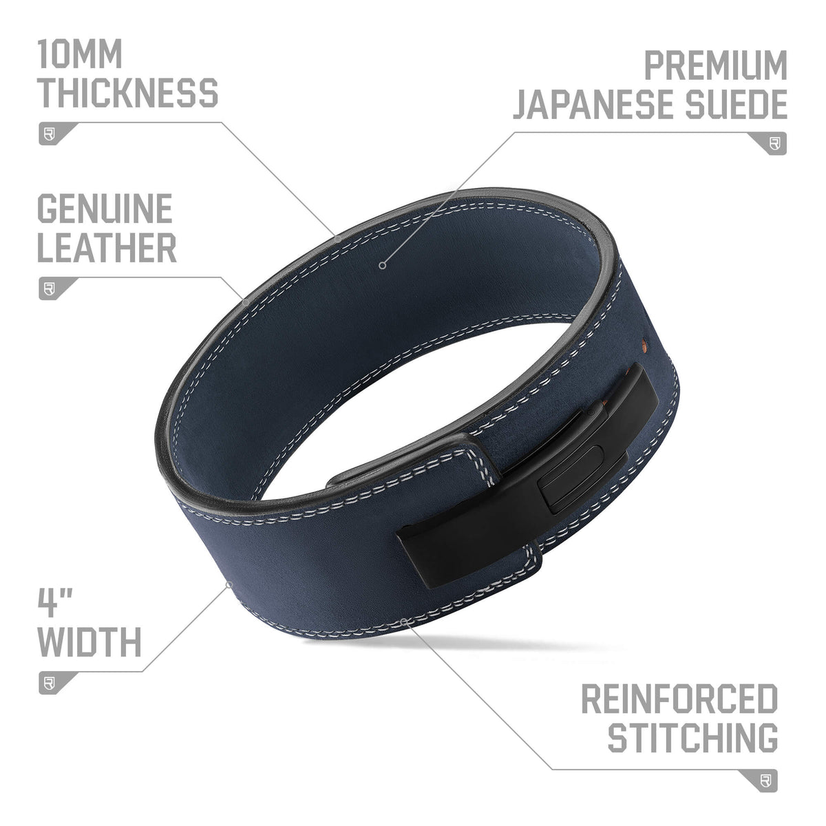 10mm Lever Belt - Navy