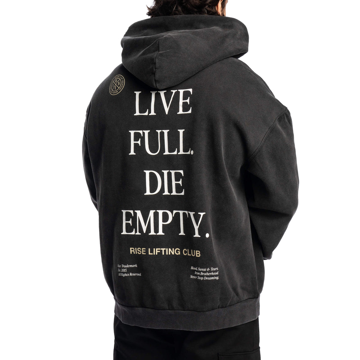 Men - Die Empty Oversized Hoodie - Black