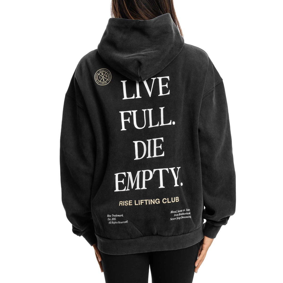 Women - Die Empty Oversized Hoodie - Black