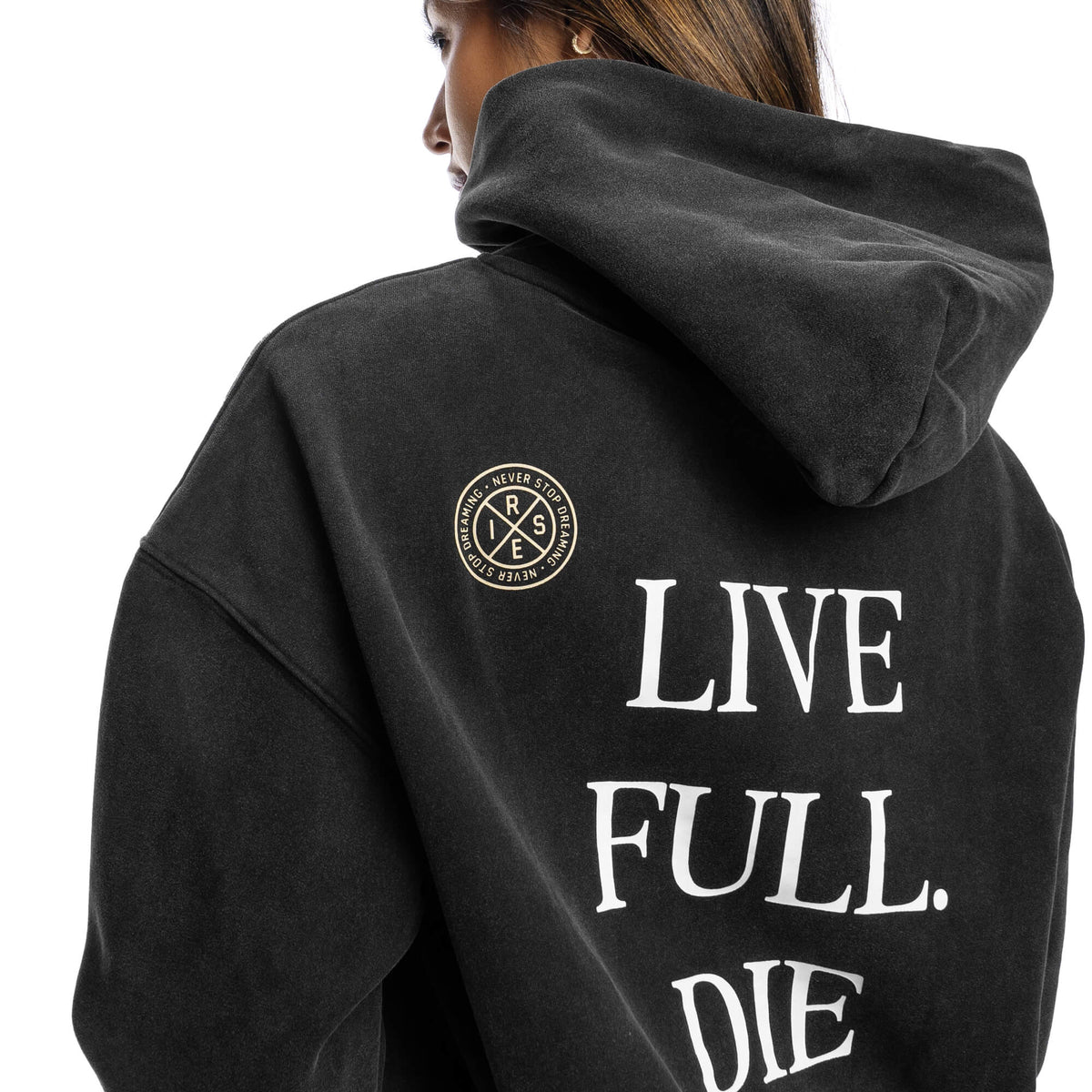 Women - Die Empty Oversized Hoodie - Black