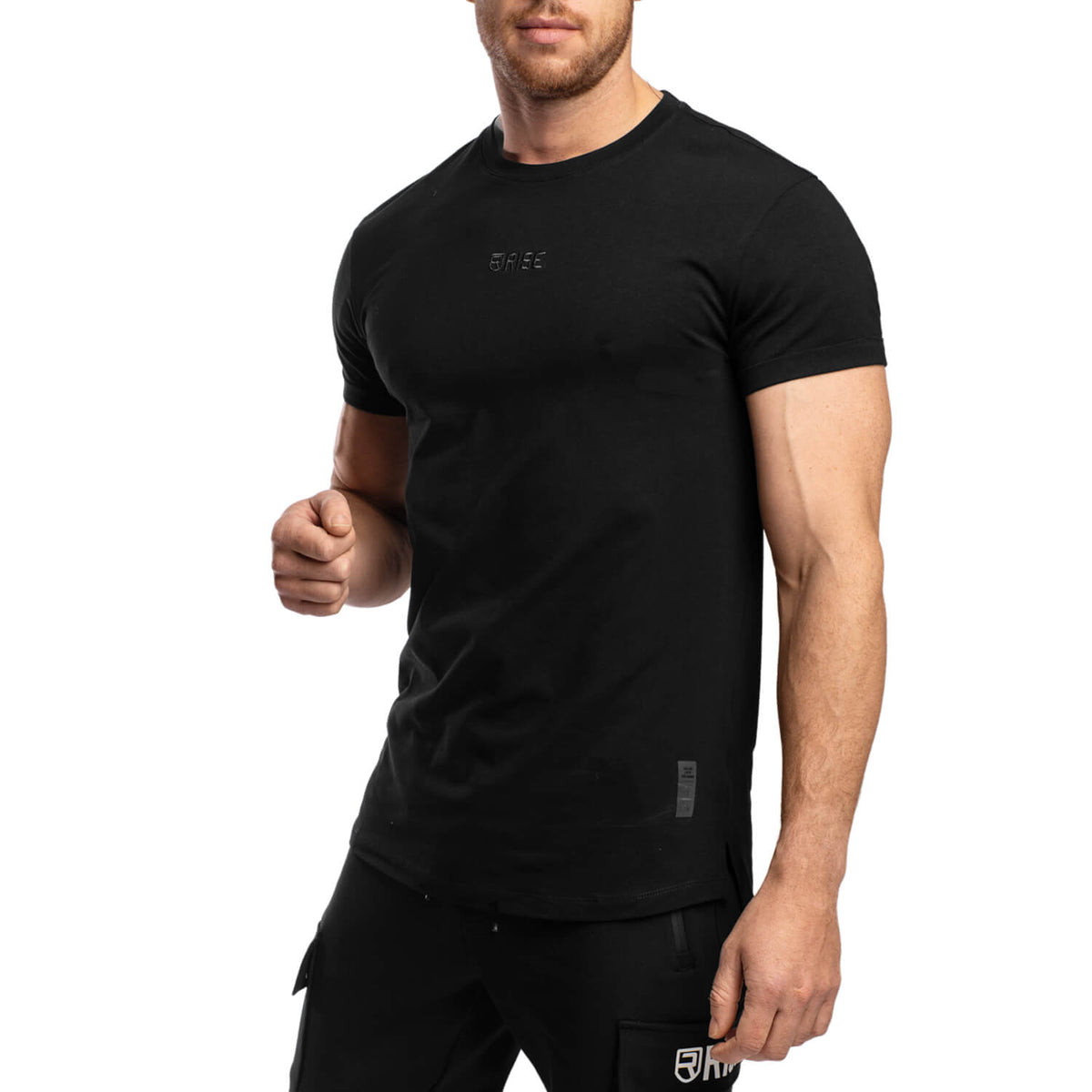 Elite Roll Up Sleeves T-Shirt - Black