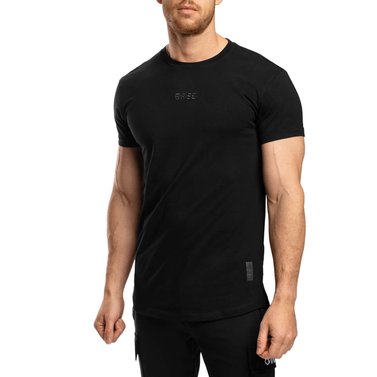 Elite Roll Up Sleeves T-Shirt - Black