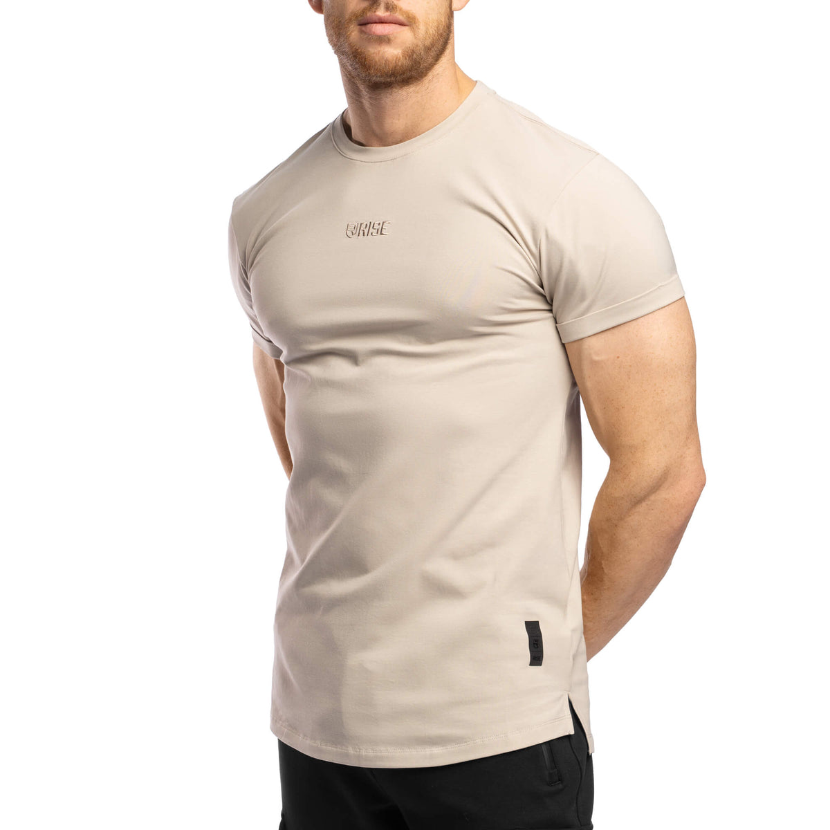 Elite Roll Up Sleeves T-Shirt - Sandstorm