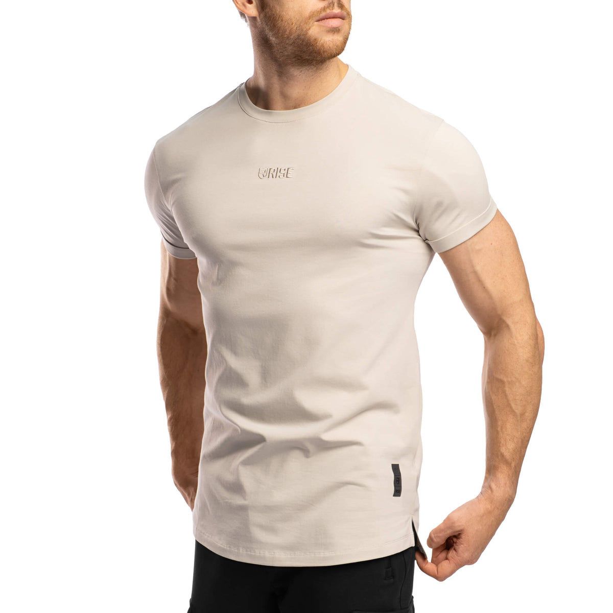 Elite Roll Up Sleeves T-Shirt - Sandstorm
