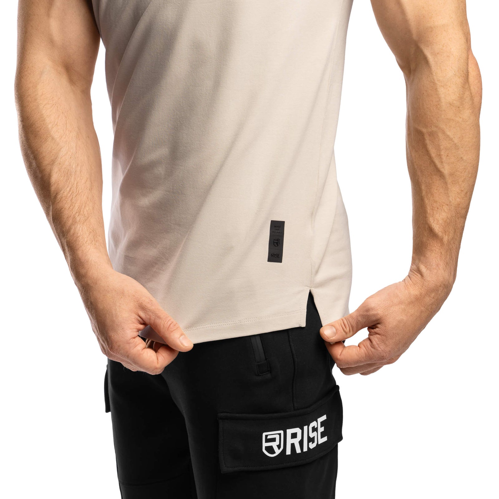 Elite Roll Up Sleeves T-Shirt - Sandstorm