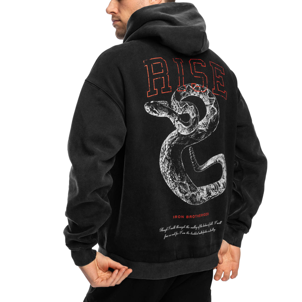 Men - Fear No Evil Oversized Hoodie - Black