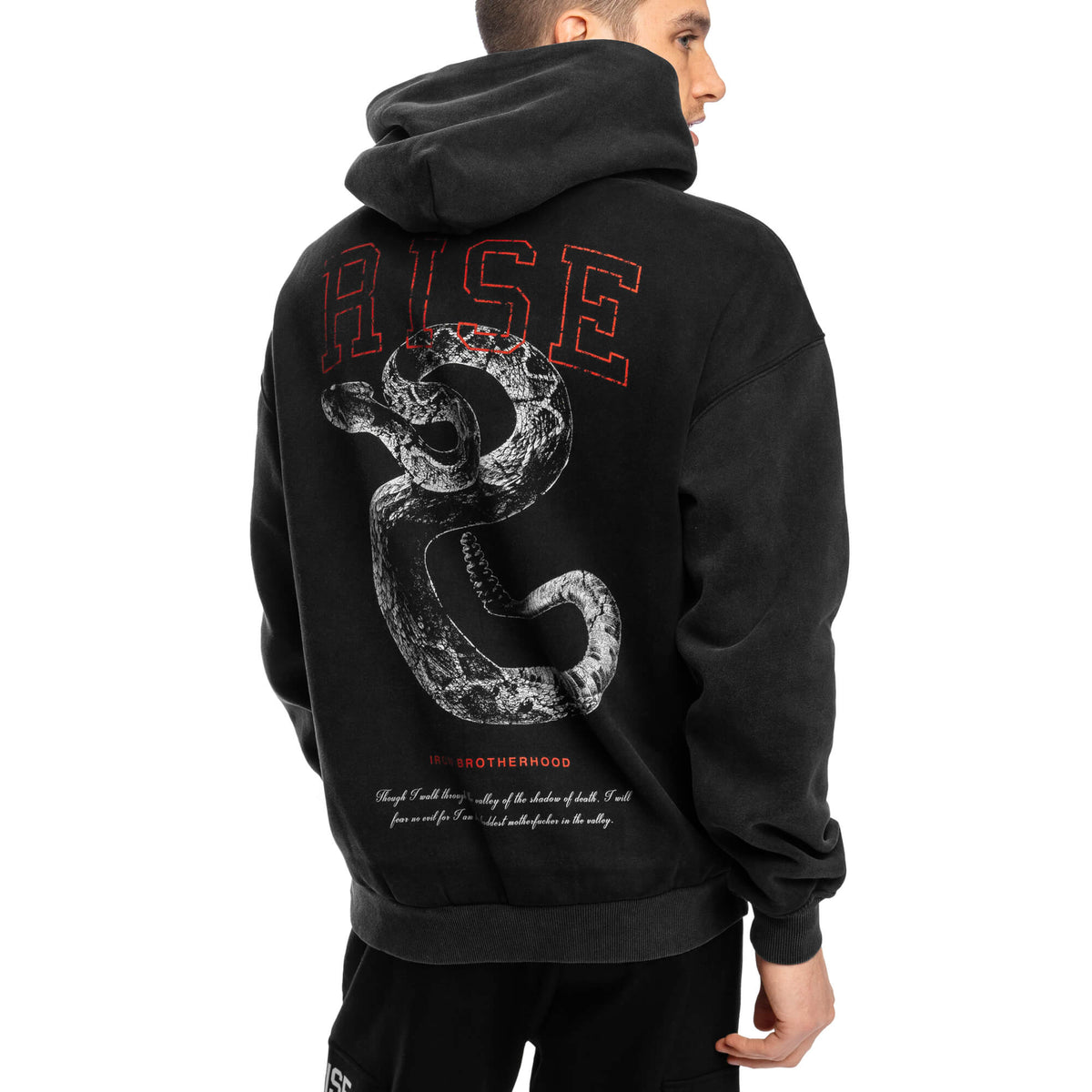 Men - Fear No Evil Oversized Hoodie - Black