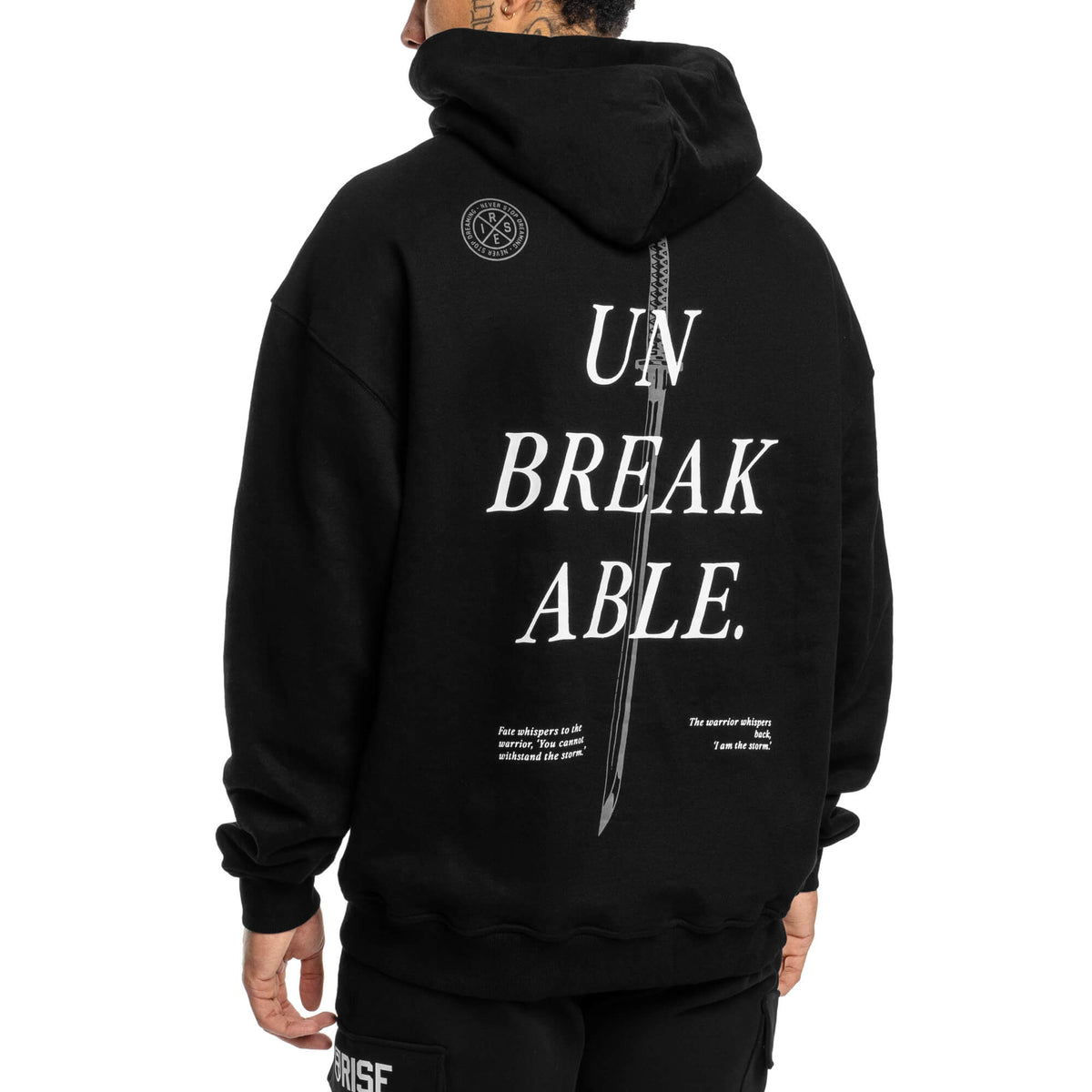 Men - Unbreakable Oversized Hoodie - Black