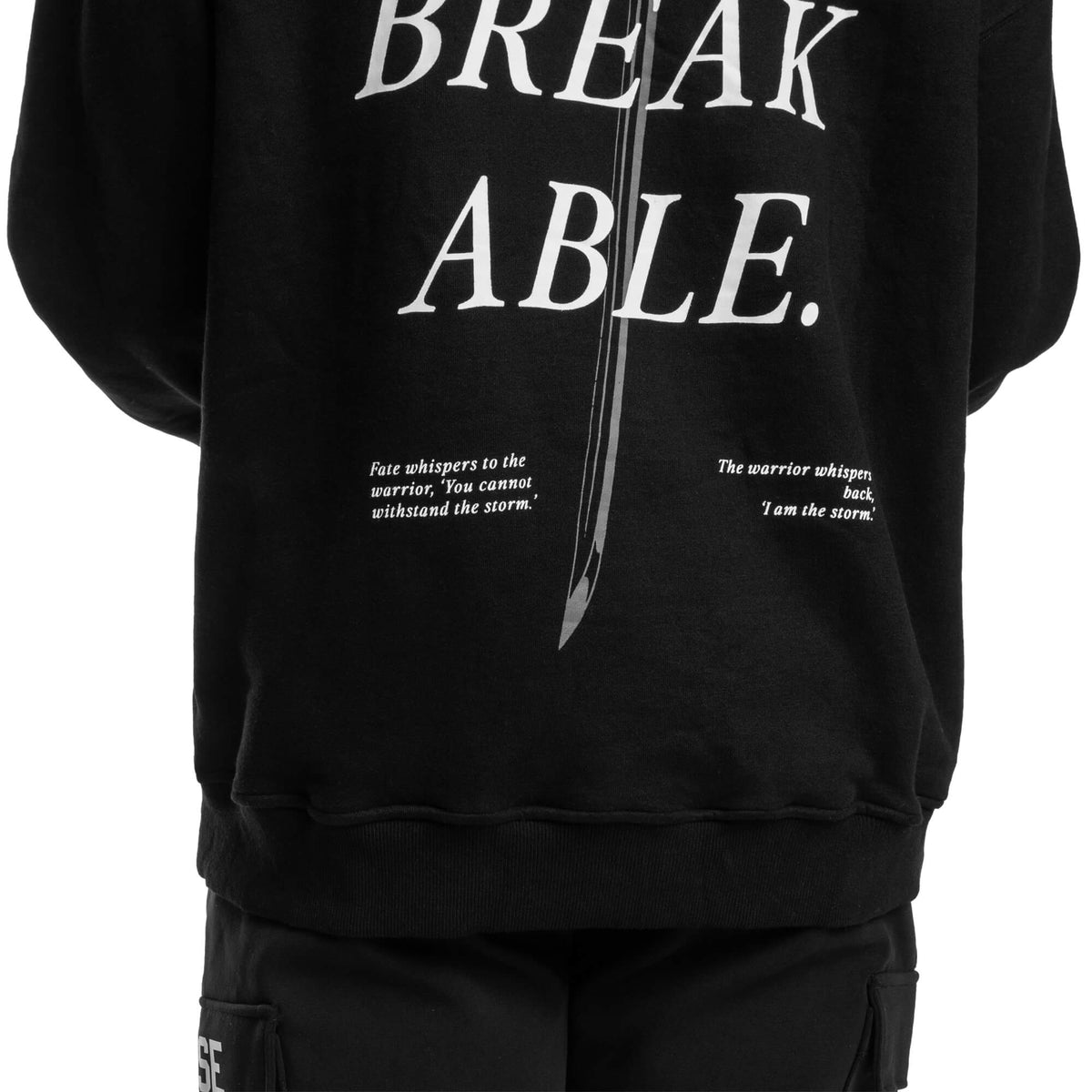 Men - Unbreakable Oversized Hoodie - Black