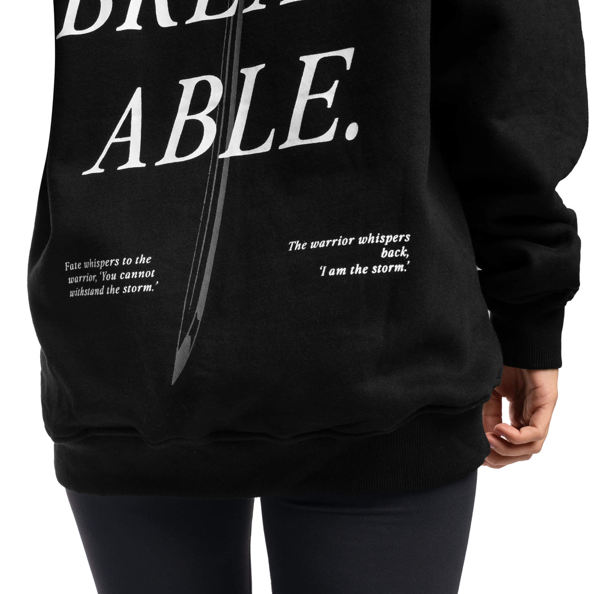 Women - Unbreakable Oversized Hoodie - Black