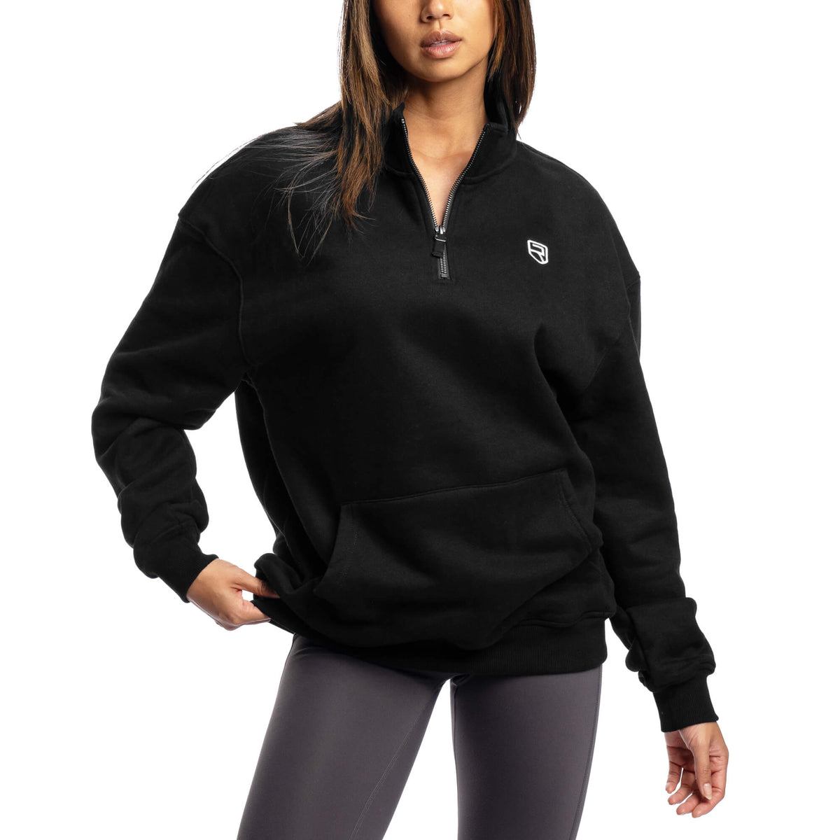 Women - Comfy Crew Half Zip - Black