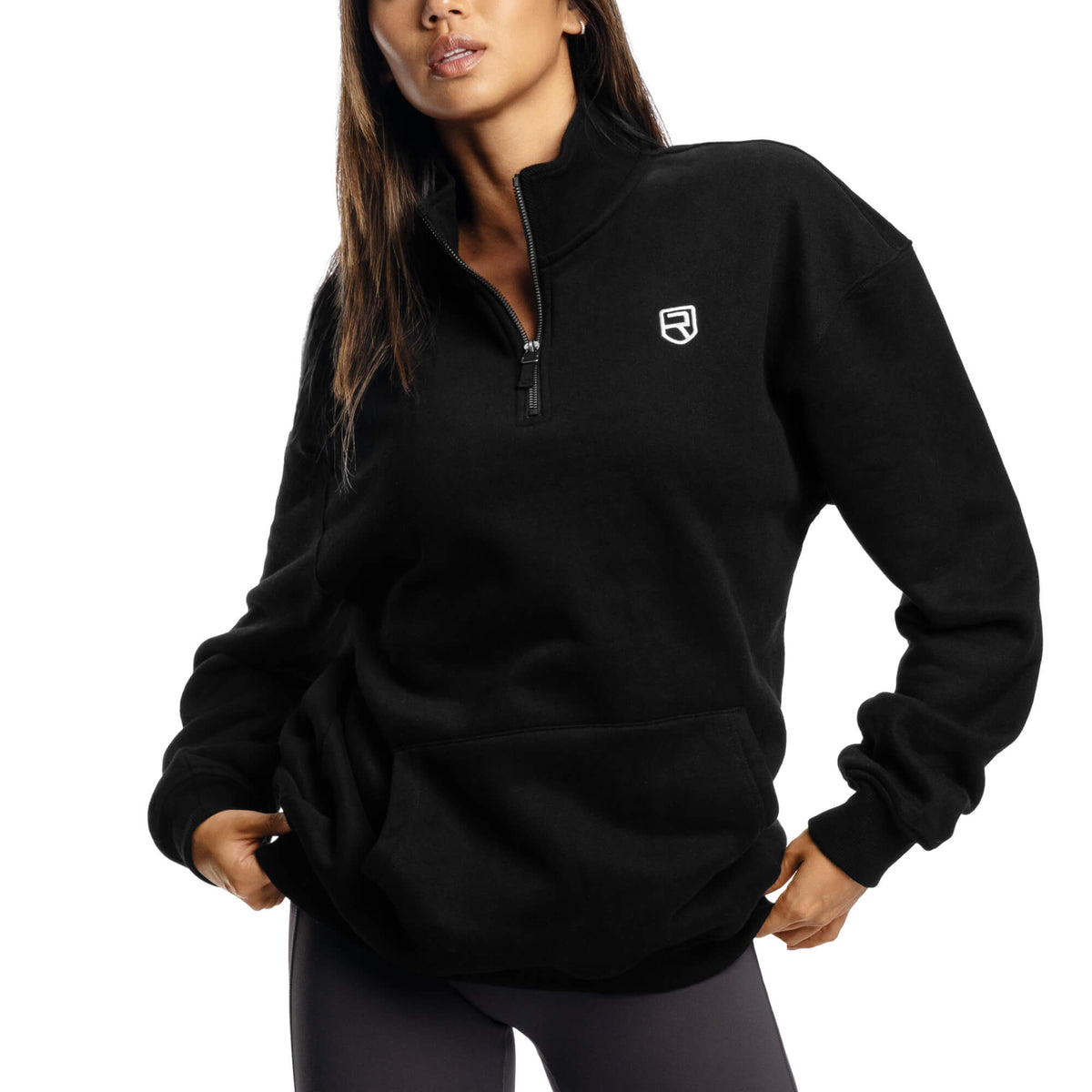 Women - Comfy Crew Half Zip - Black