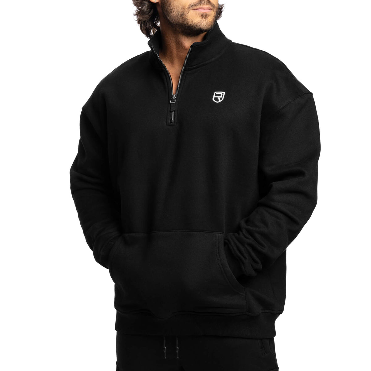 Men - Comfy Crew Half Zip - Black