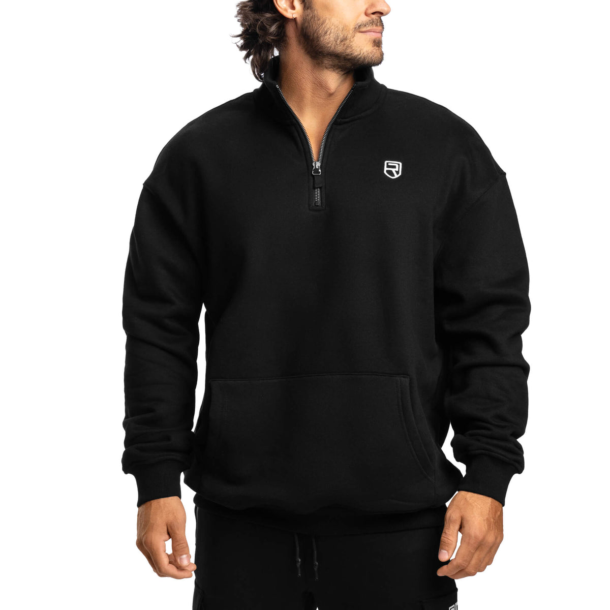 Men - Comfy Crew Half Zip - Black