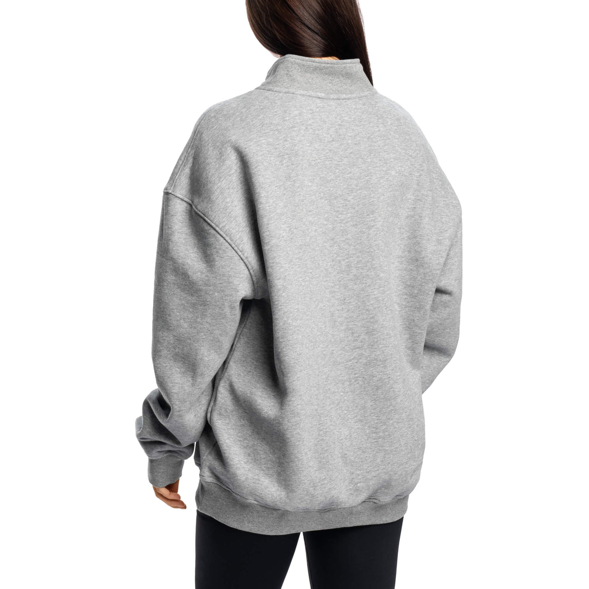 Women - Comfy Crew Half Zip - Light Grey Marl