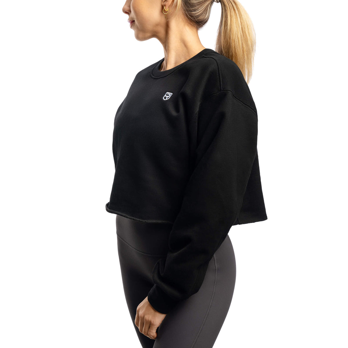 Comfy Cropped Sweater - Black