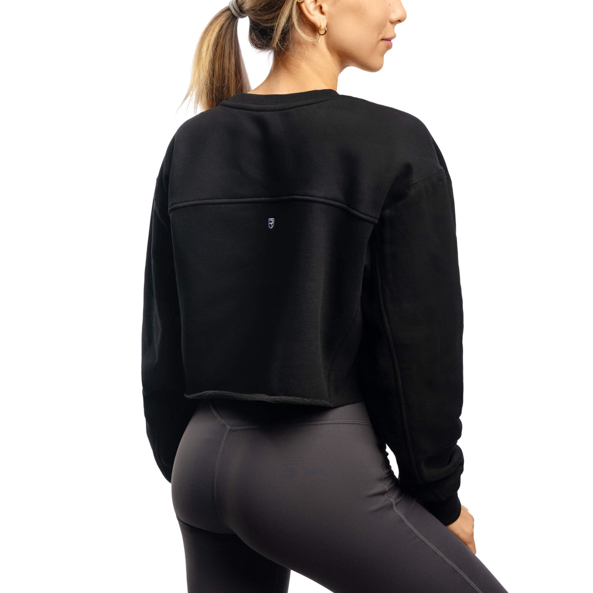 Comfy Cropped Sweater - Black