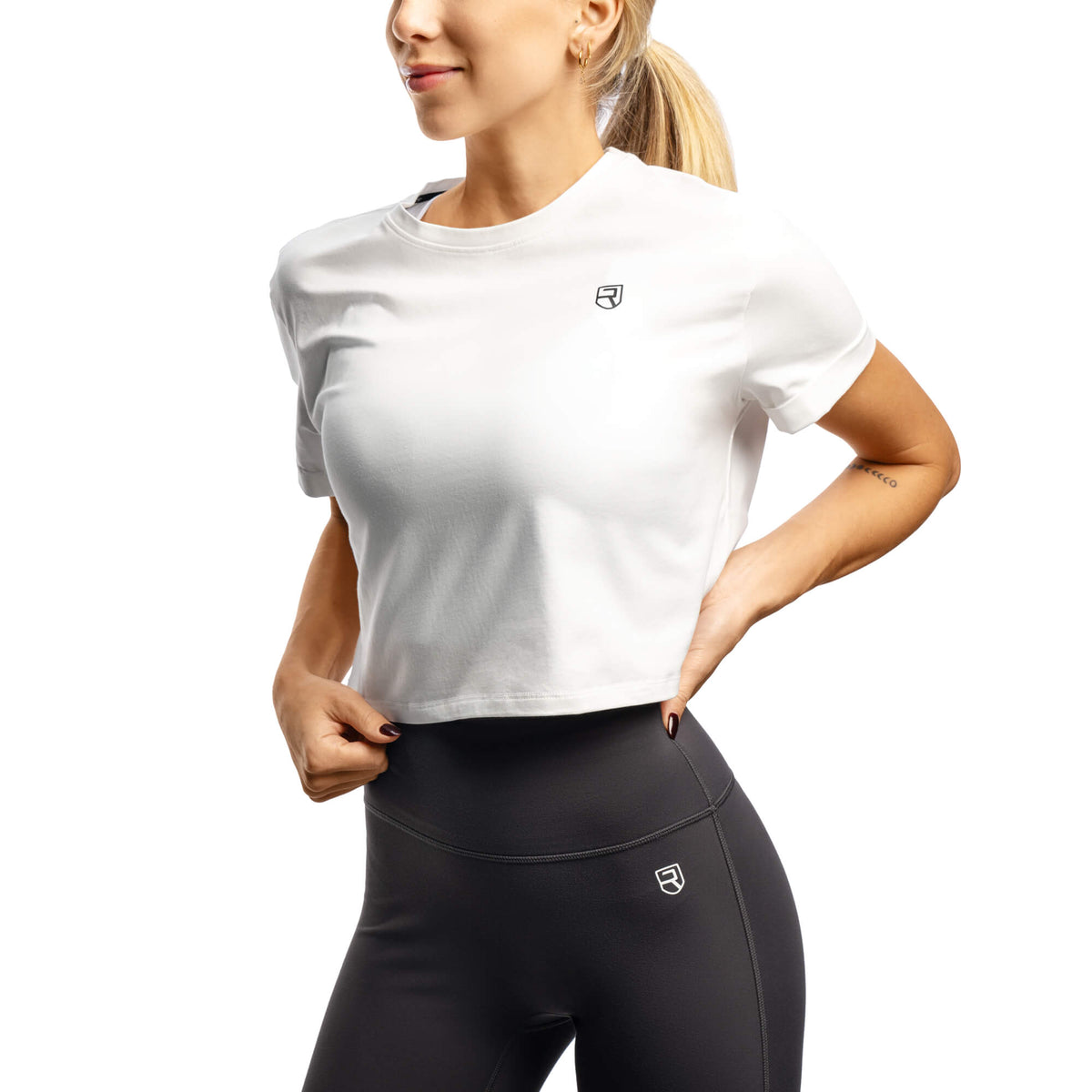 Elevate Cropped T-Shirt - Off-white