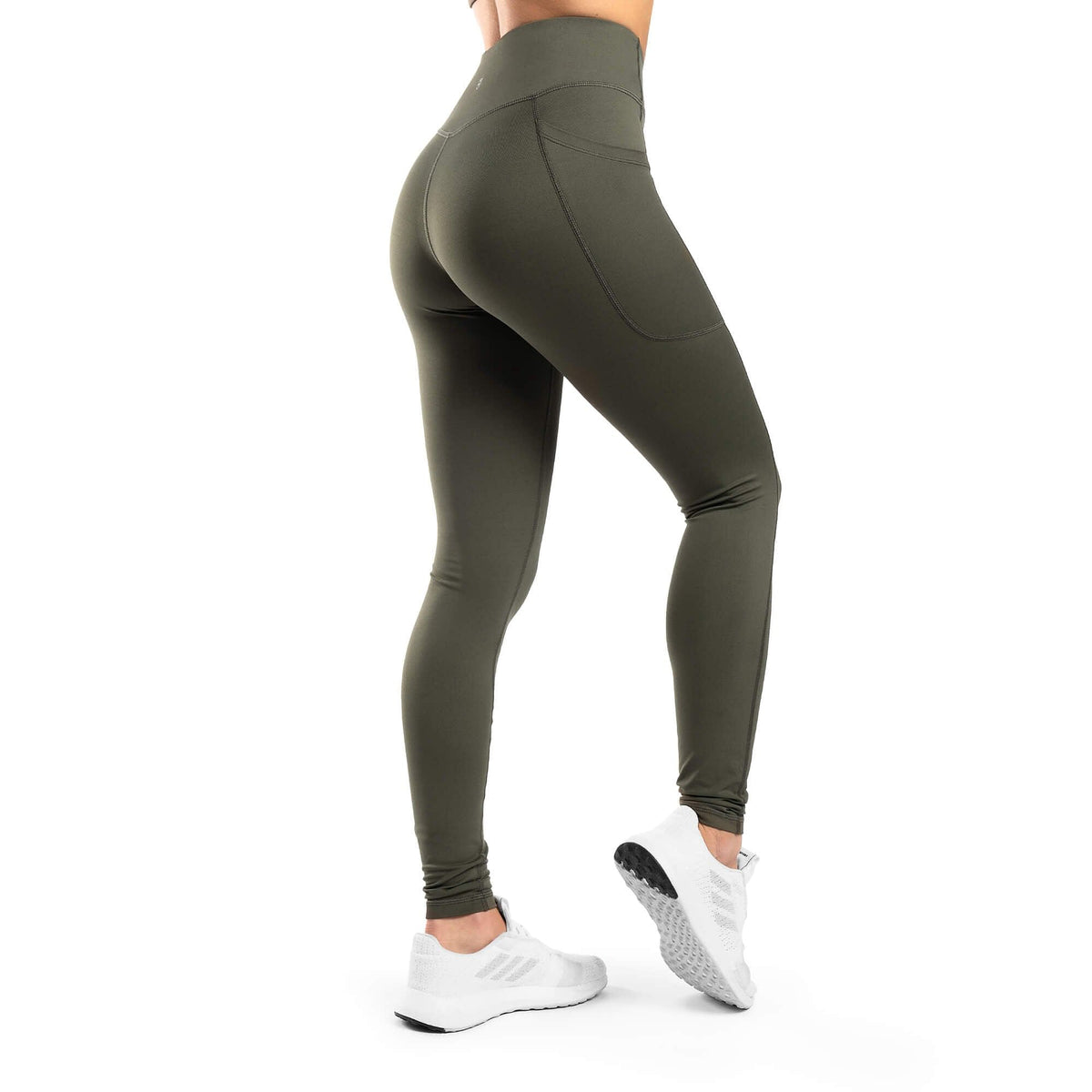 Arsenal High-Waisted Pockets Leggings - Army Green