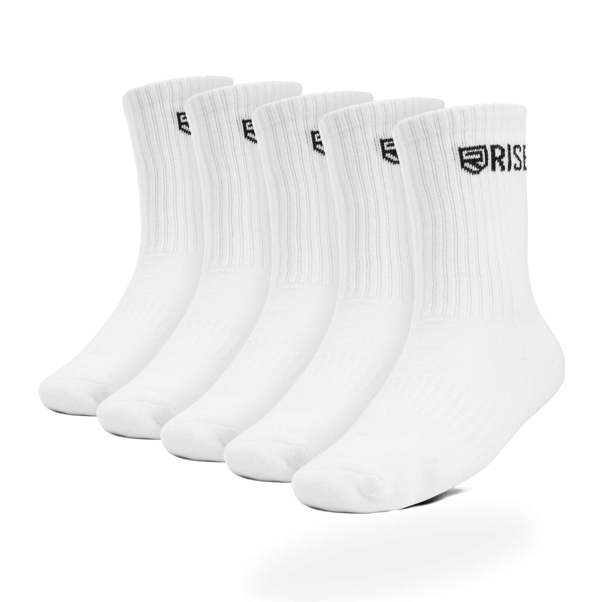 Chaussettes Rise Crew – Blanc (5 pk)