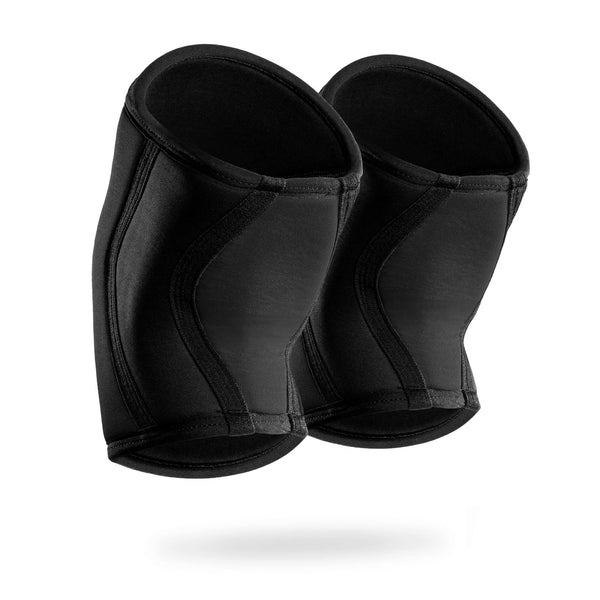 7mm Knee Sleeves (25cm) - Black - Rise Canada