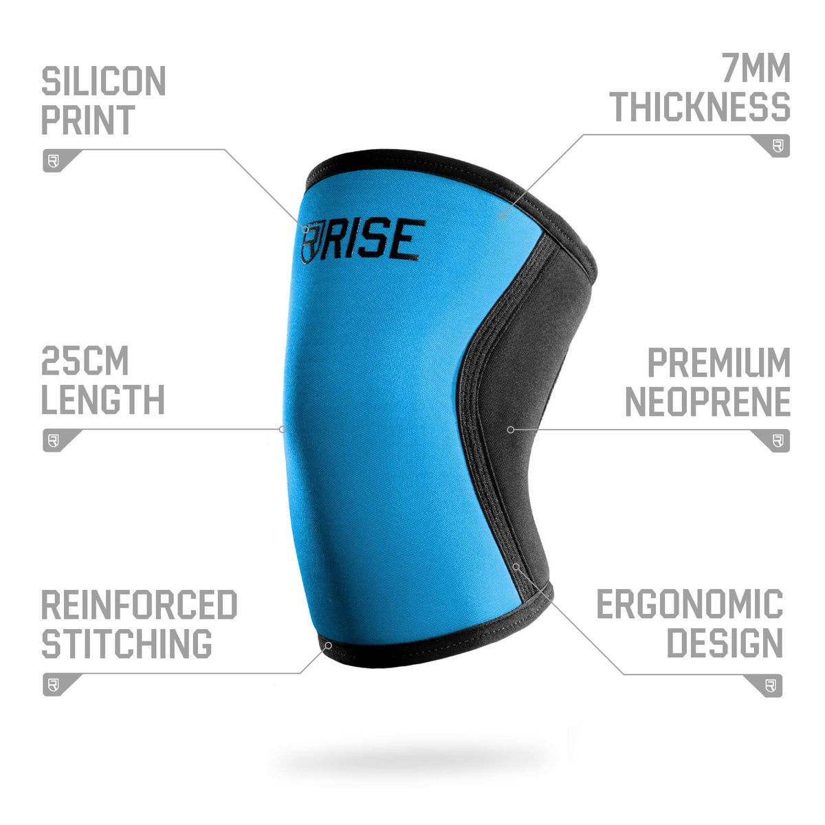 7mm Knee Sleeves (25cm) - Blue