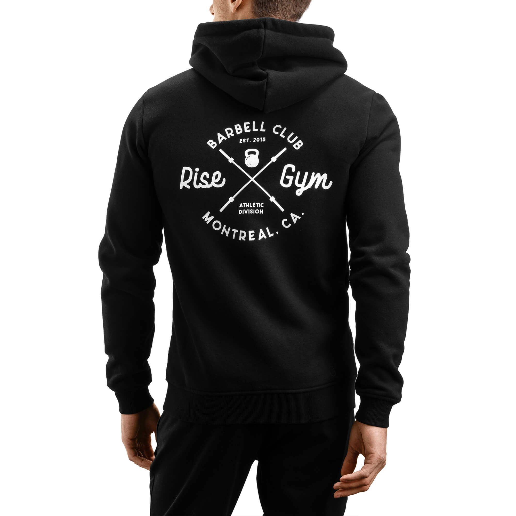 Sweat à capuche entièrement zippé Barbell Club - Noir