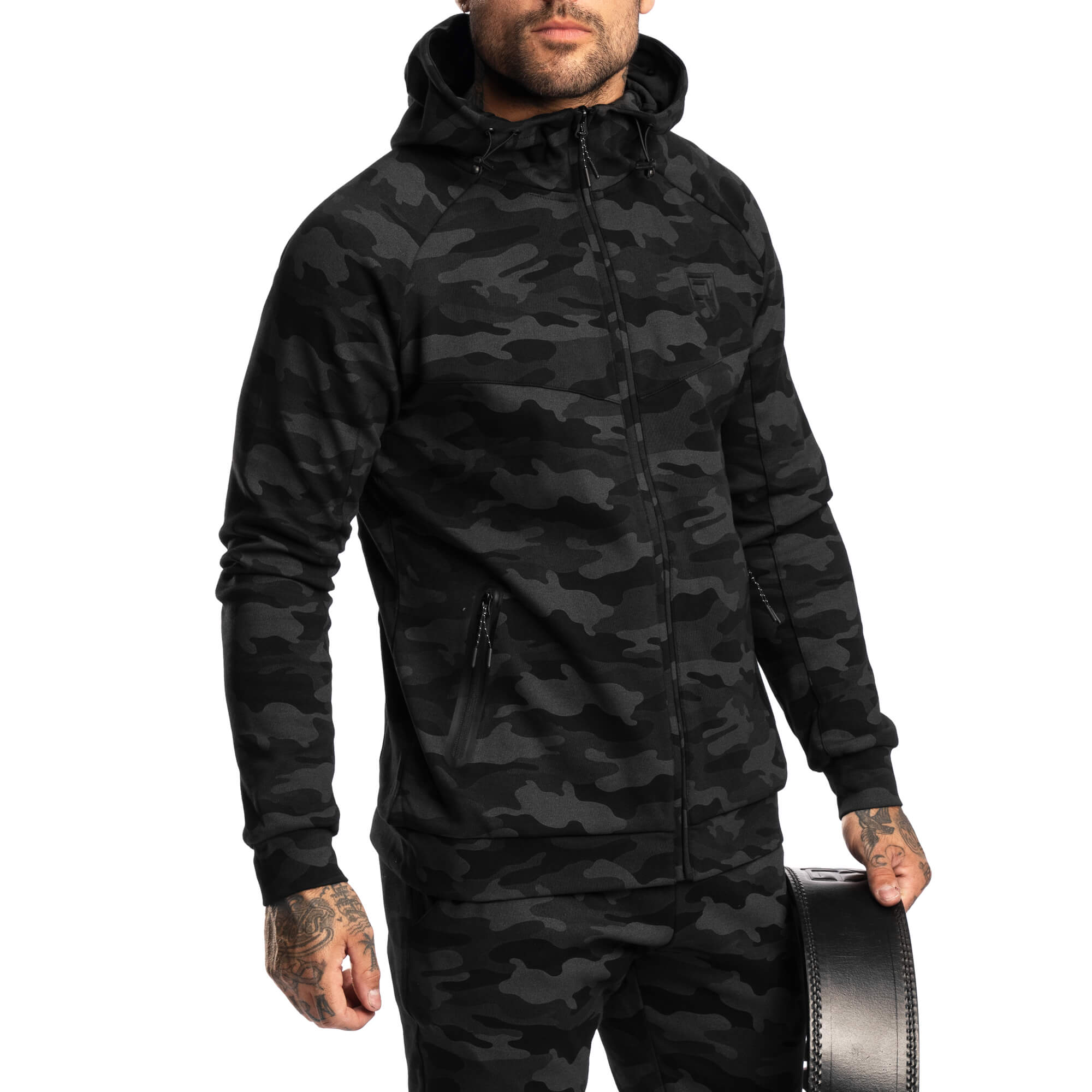 Sweat à capuche Peak – Camouflage noir