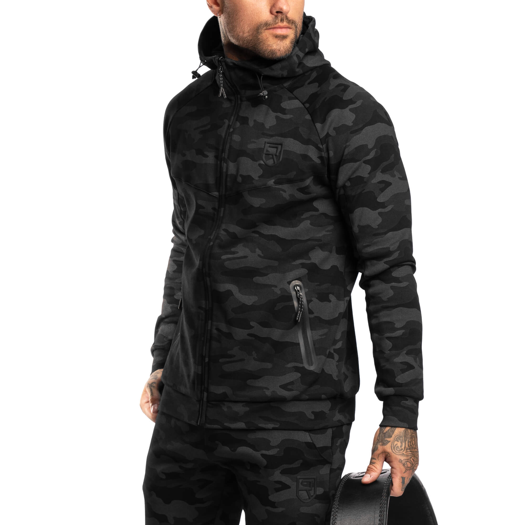 Sweat à capuche Peak – Camouflage noir