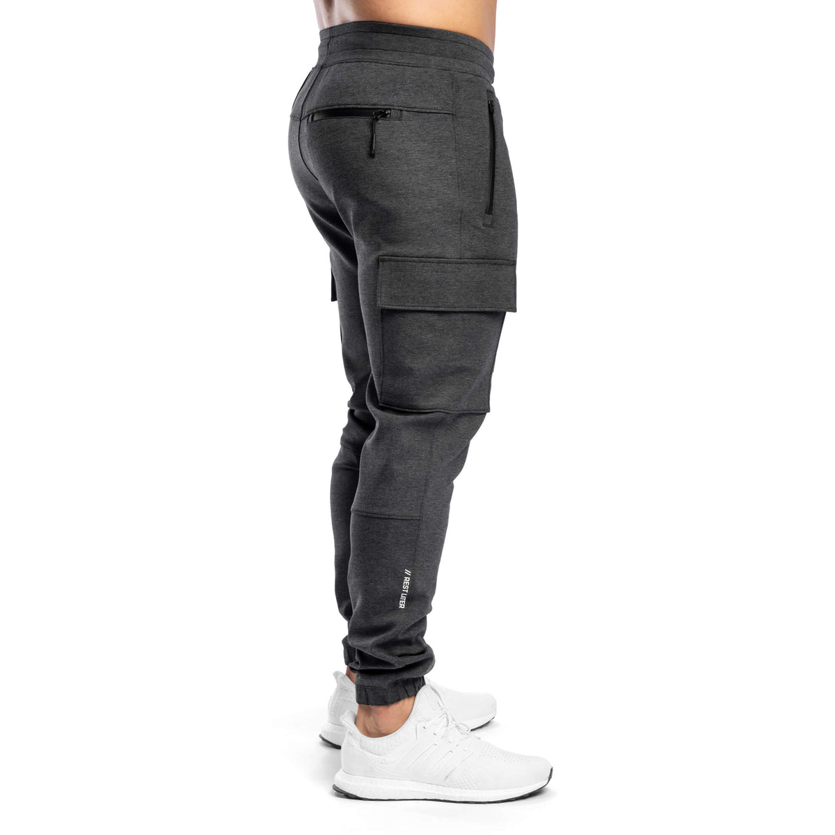 Rest Later Pants - Charcoal Marl