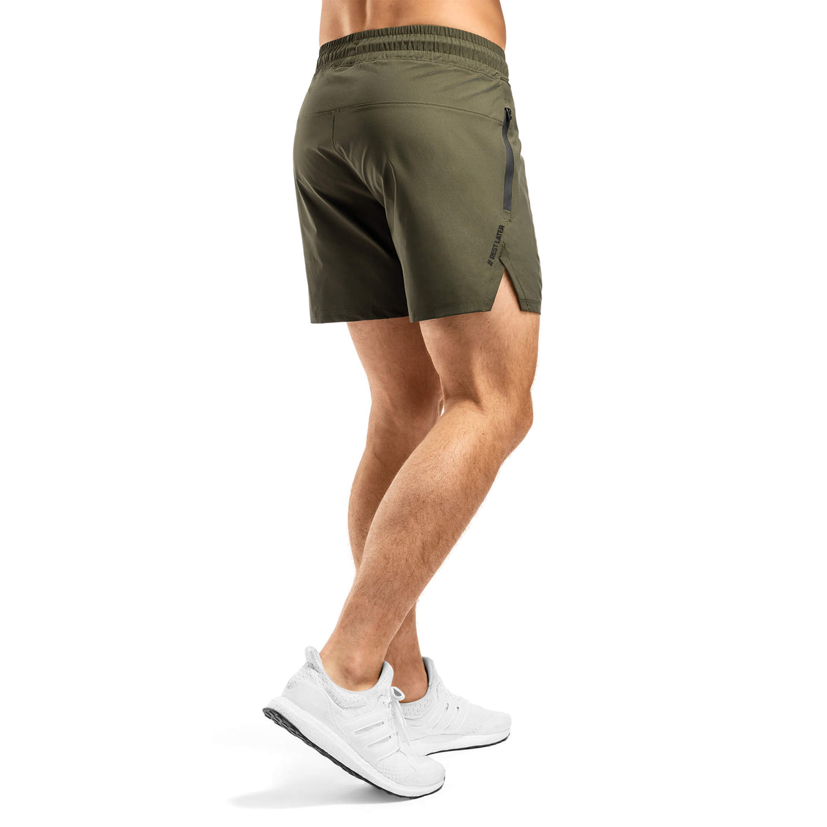Rest Later Shorts 5&quot; - Army Green