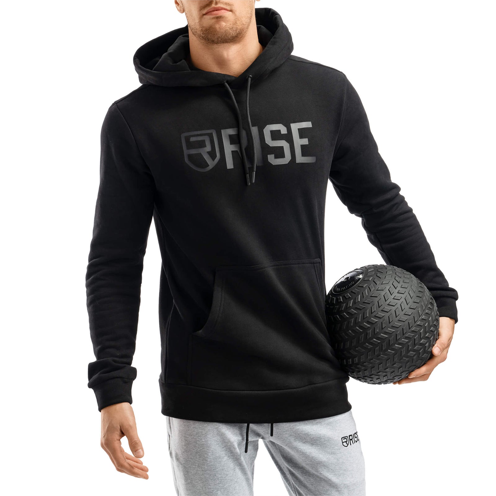 Sweat à capuche Signature - Noir sur noir