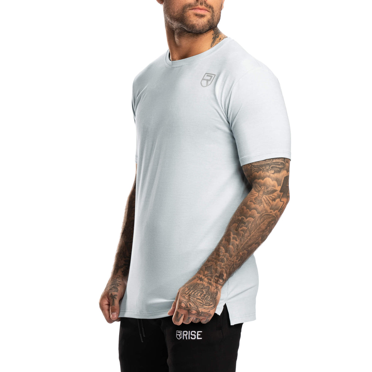 T-shirt le plus doux – Bleu clair chiné