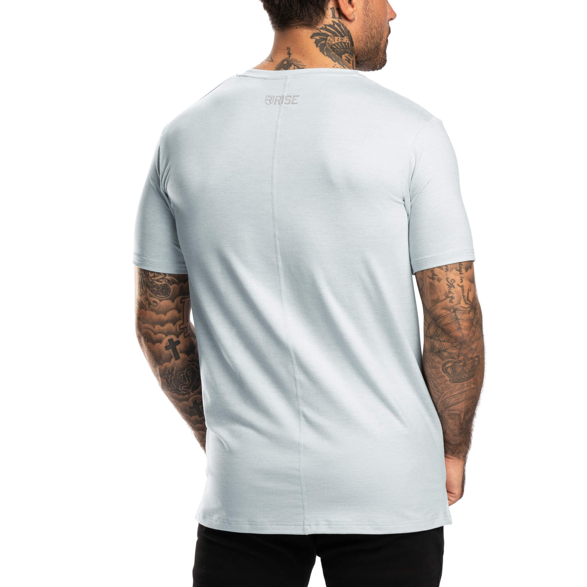 T-shirt le plus doux – Bleu clair chiné