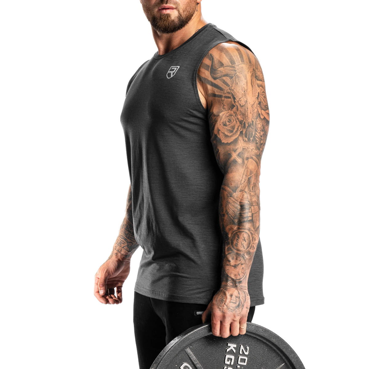 Débardeur le plus doux – Noir chiné