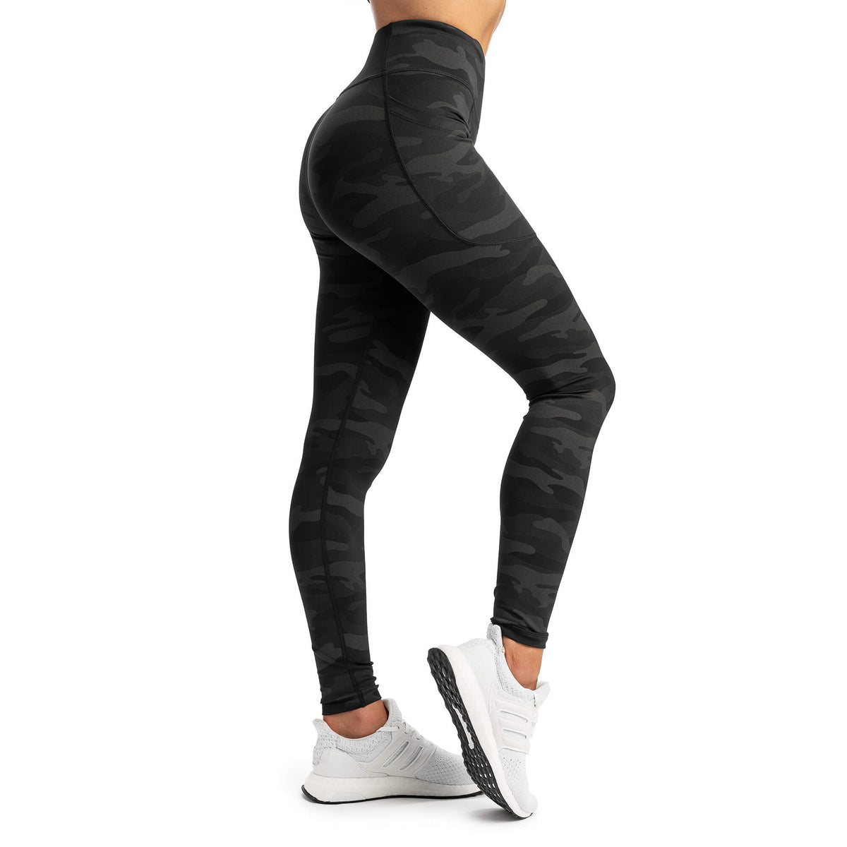 Absolute High-Waisted Pockets Leggings - Black Camo