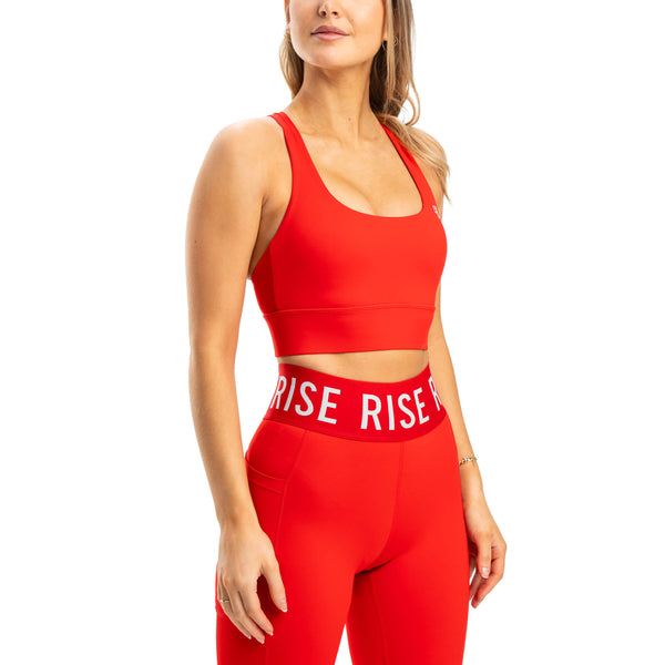 Red Color Bra Limitless Sports Bra - Red - Rise Canada