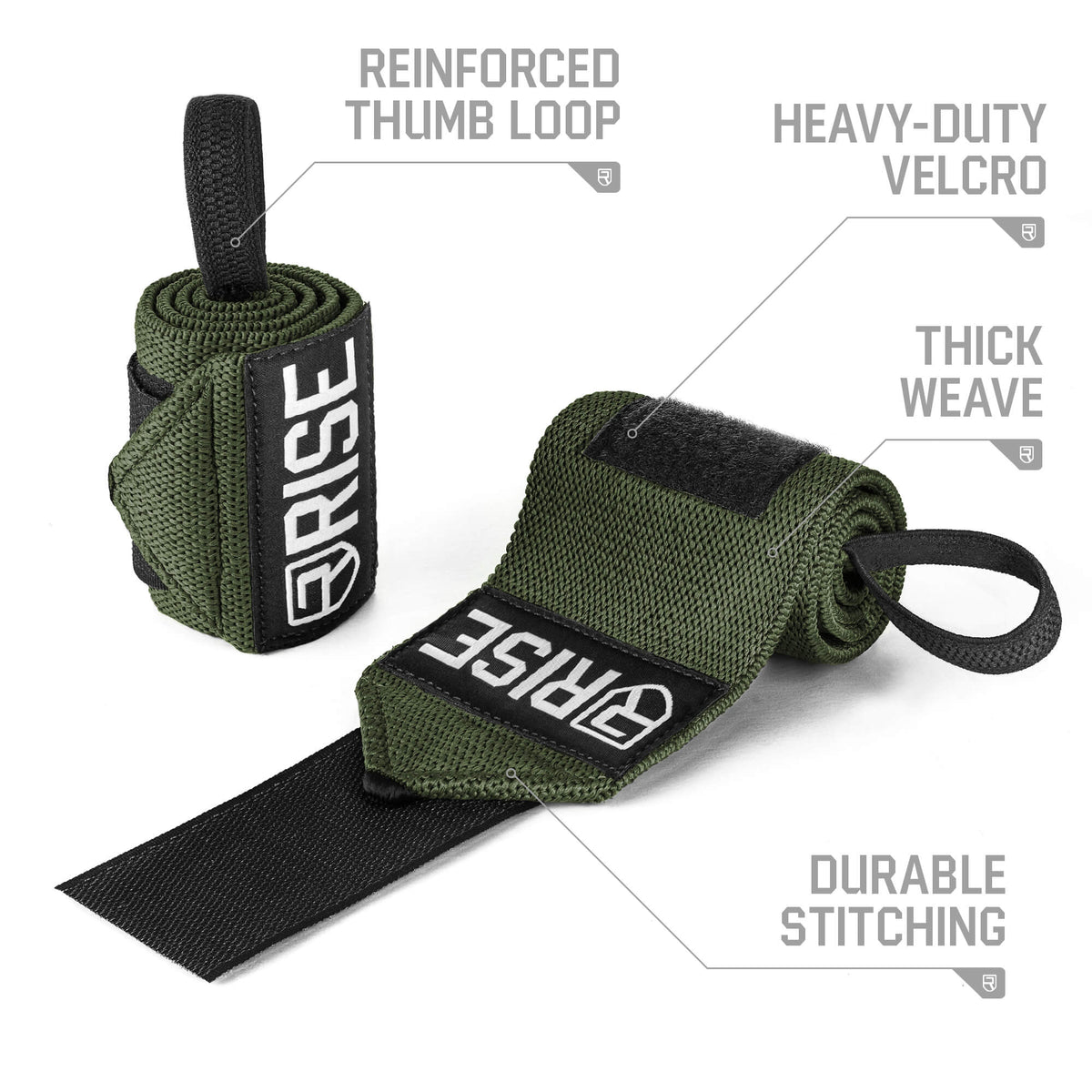18&quot; Wrist Wraps - Army Green