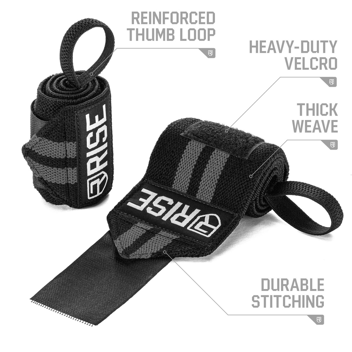 18&quot; Wrist Wraps – Onyx (Limited Edition)