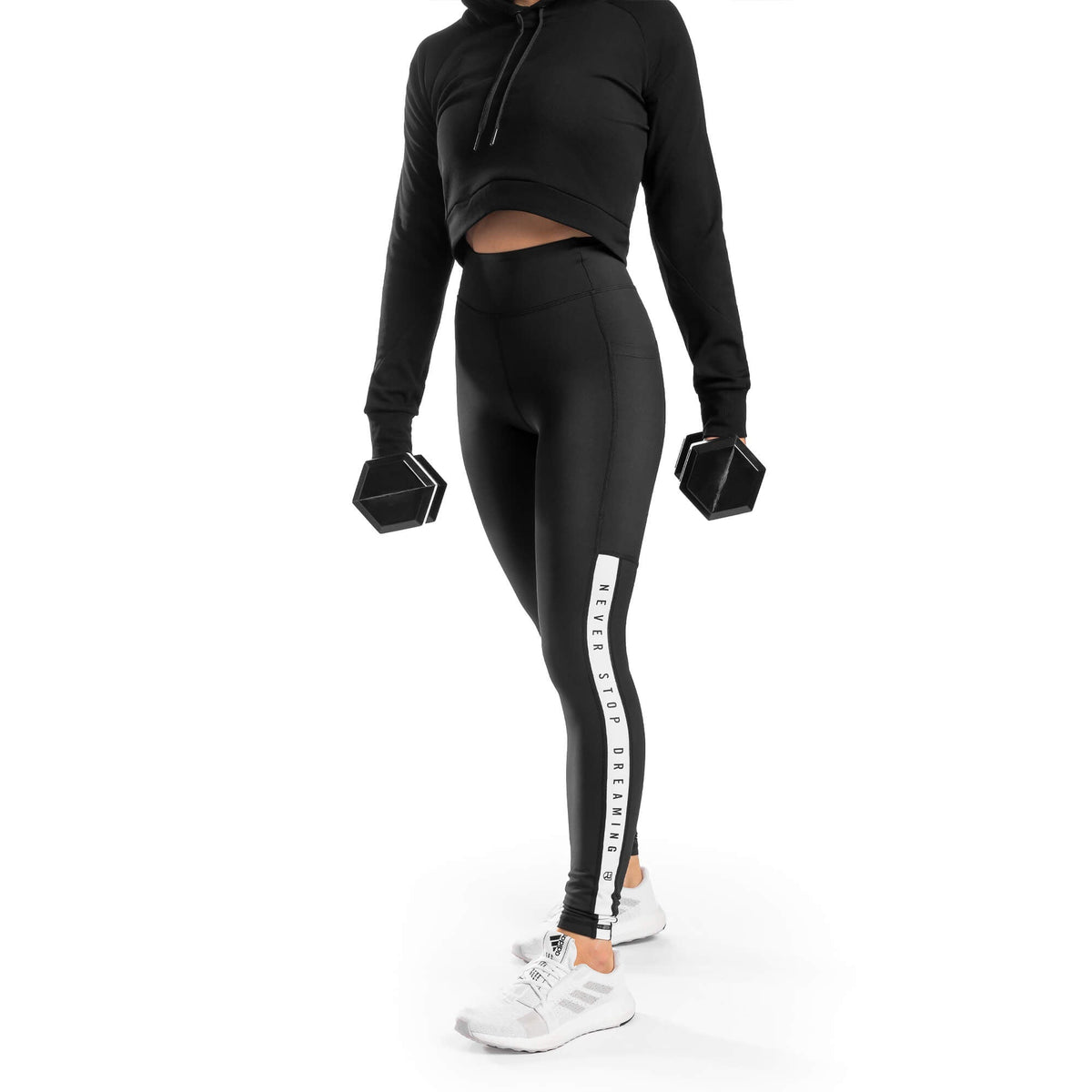 Legging taille haute avec poches NSD - Noir