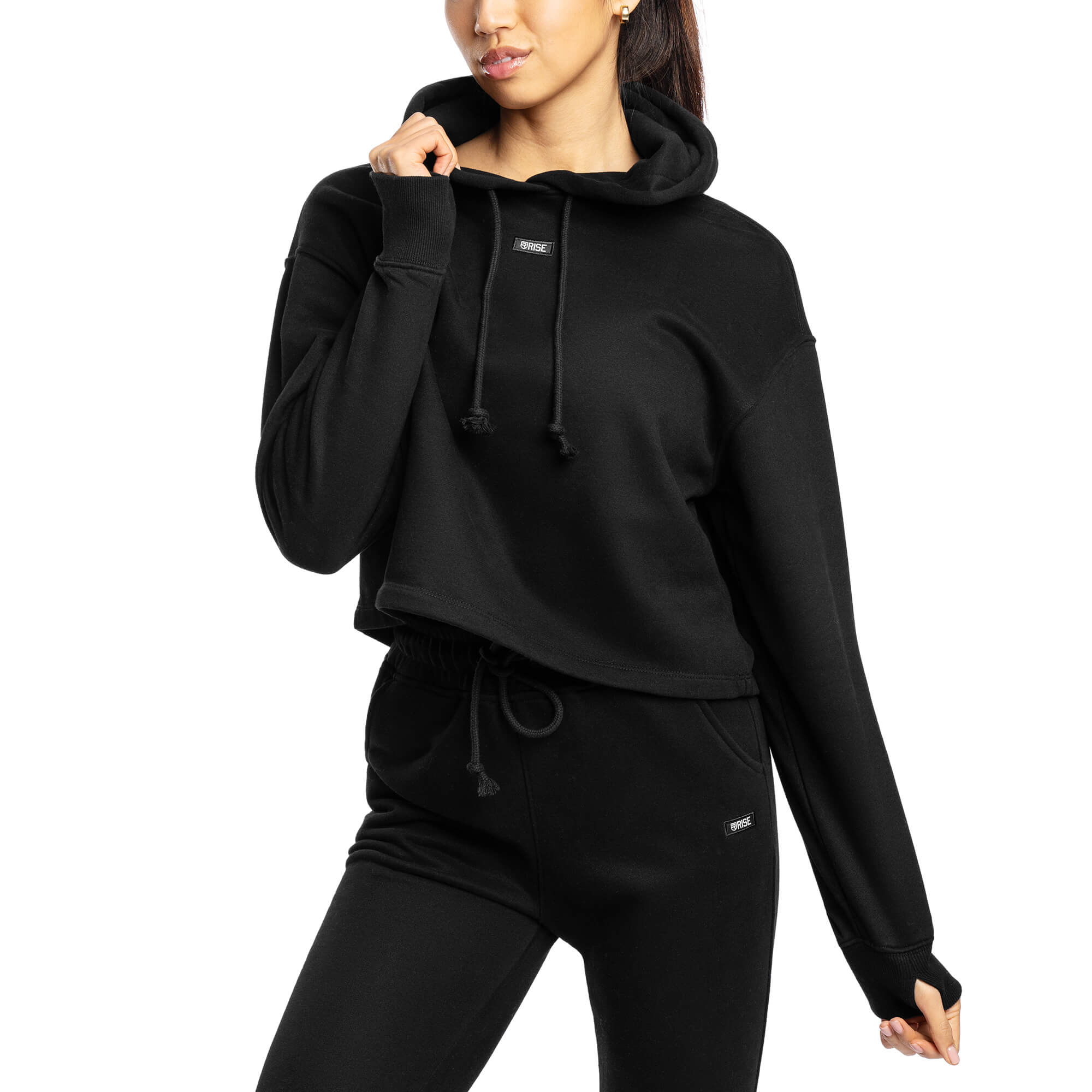 Comfy Crop Hoodie - Black