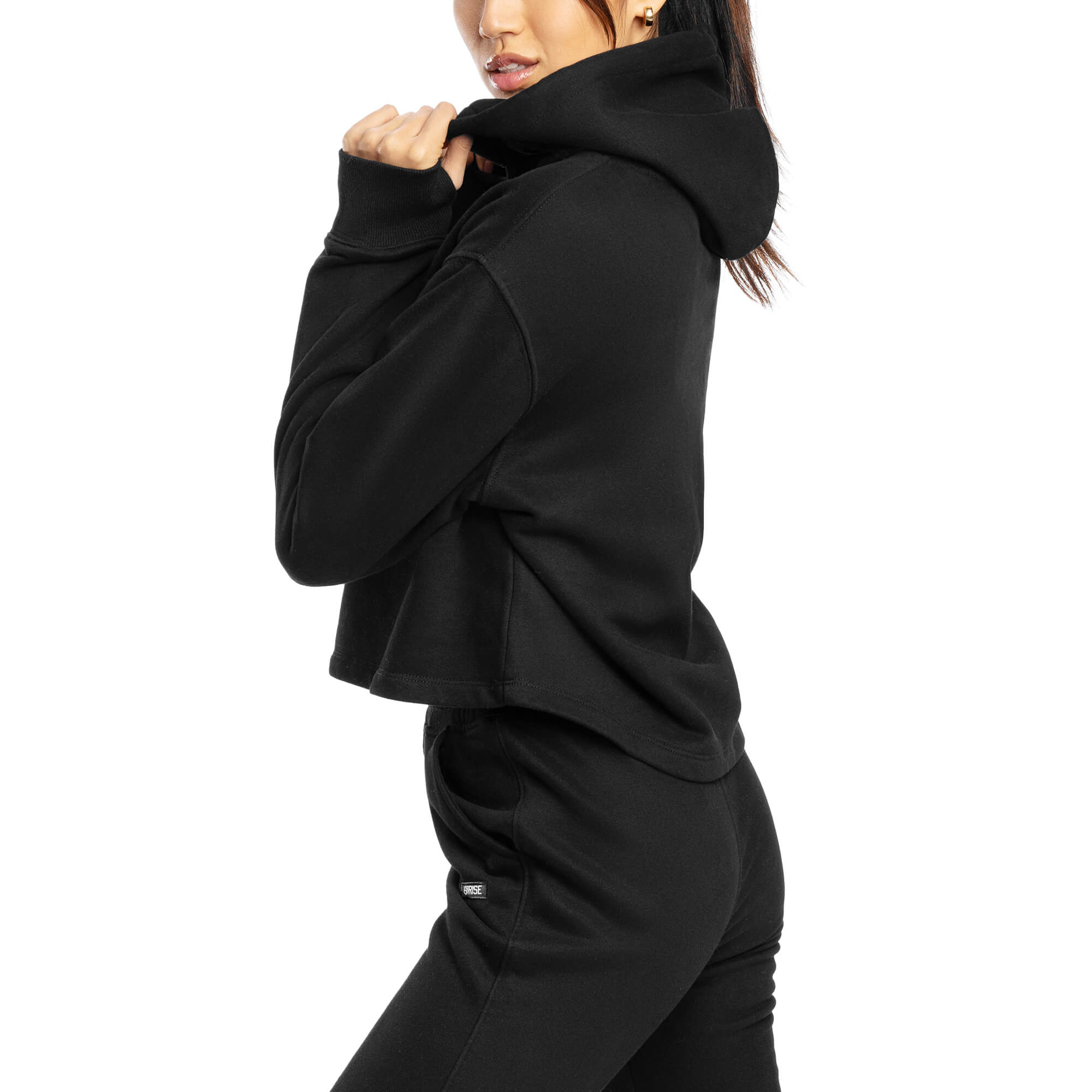 Comfy Crop Hoodie - Black