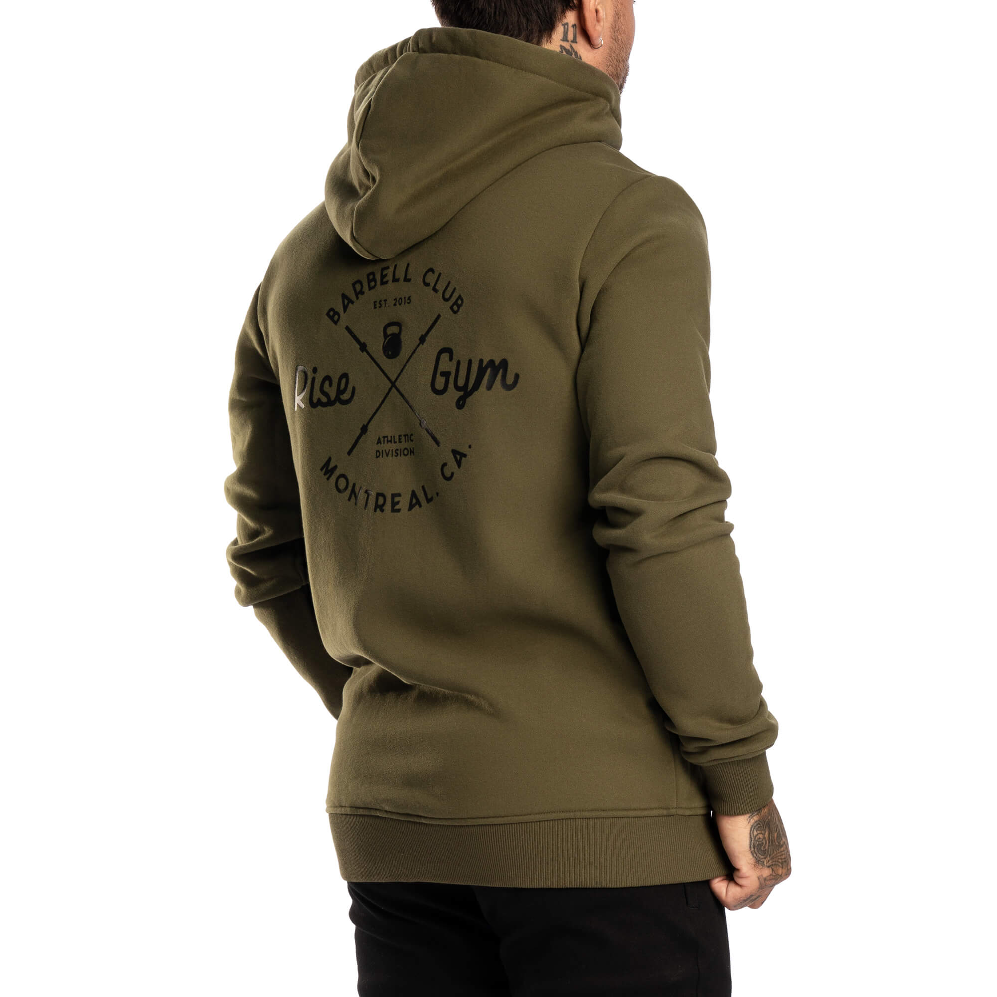 Barbell Club Full-Zip Hoodie - Army Green