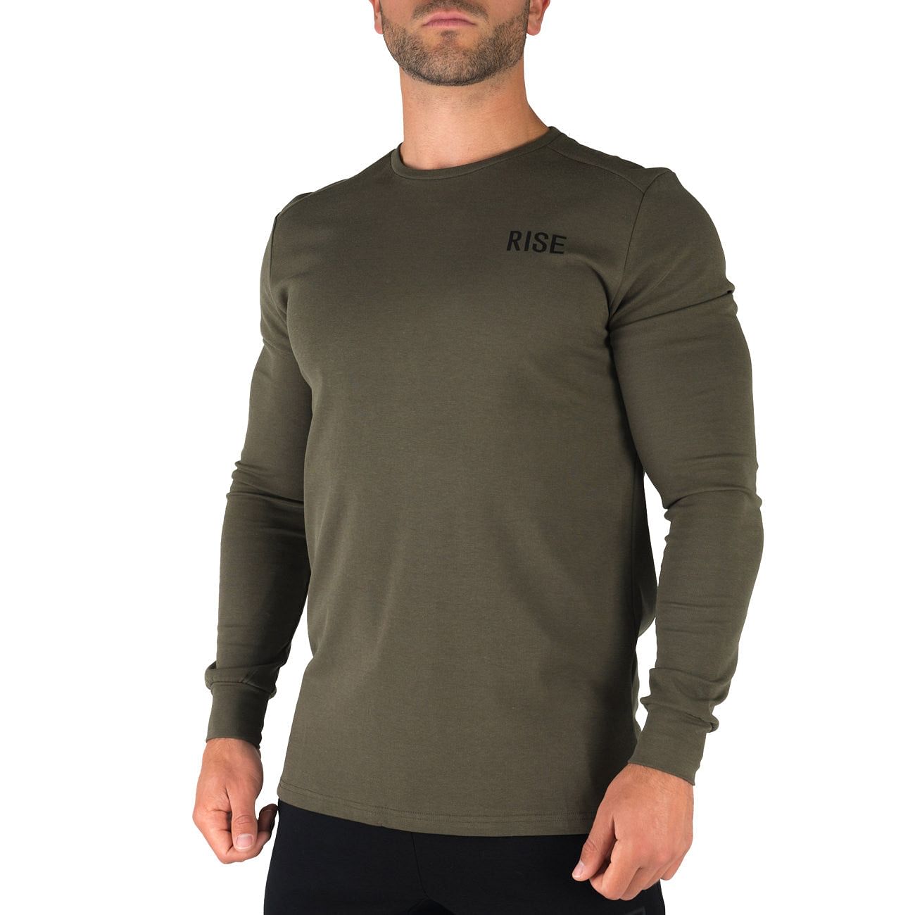 Offshore Fleece Light Crew  – Army Green - Rise