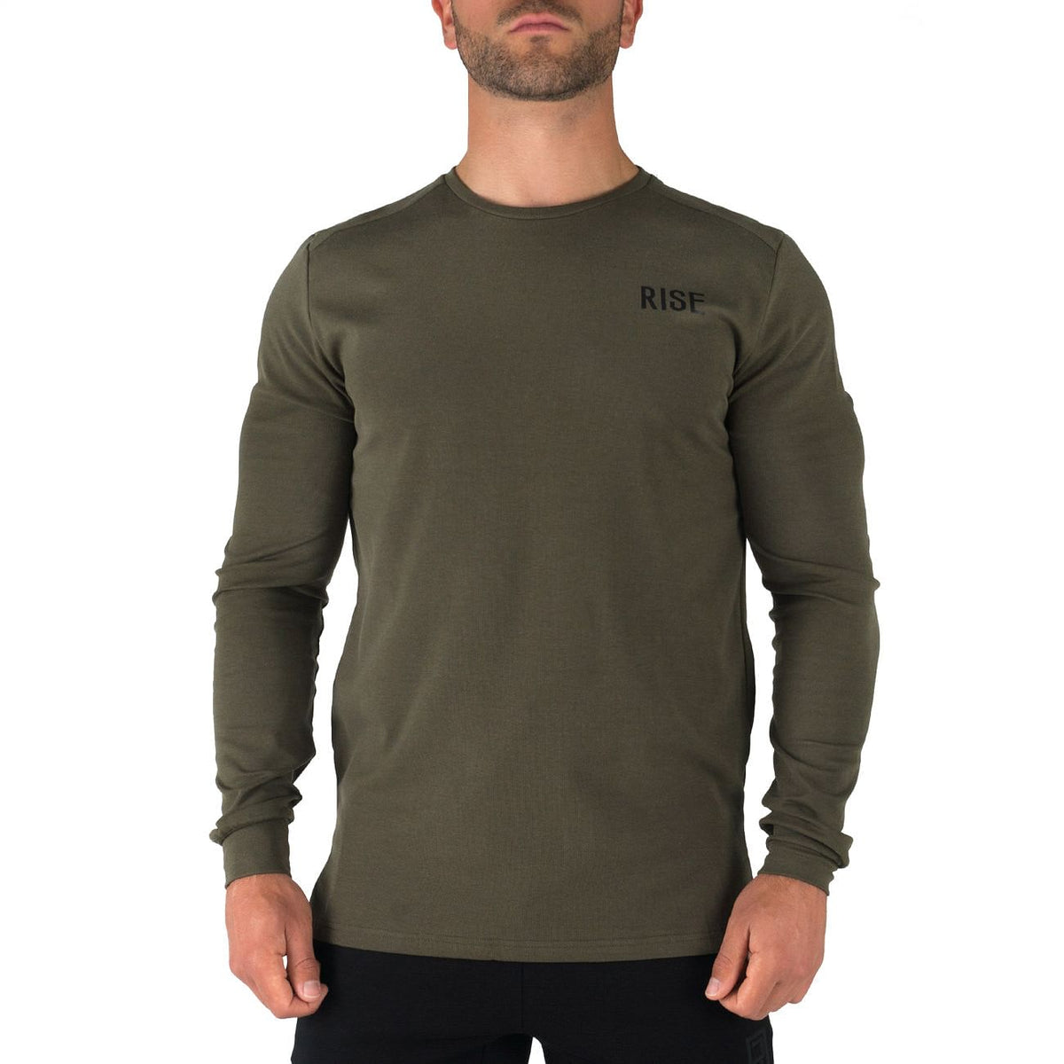 Offshore Fleece Light Crew  – Army Green - Rise