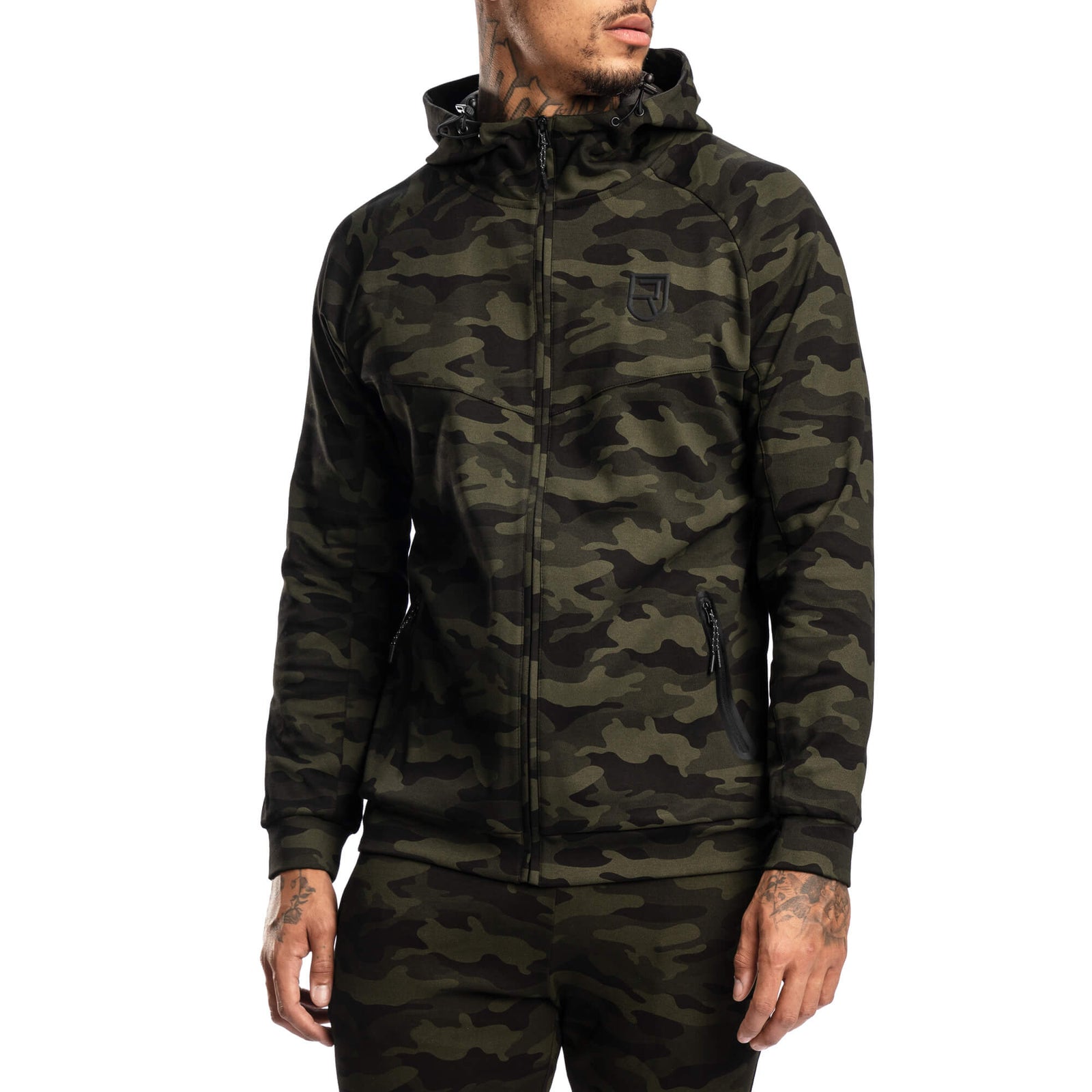 Sweat à capuche Peak – camouflage vert
