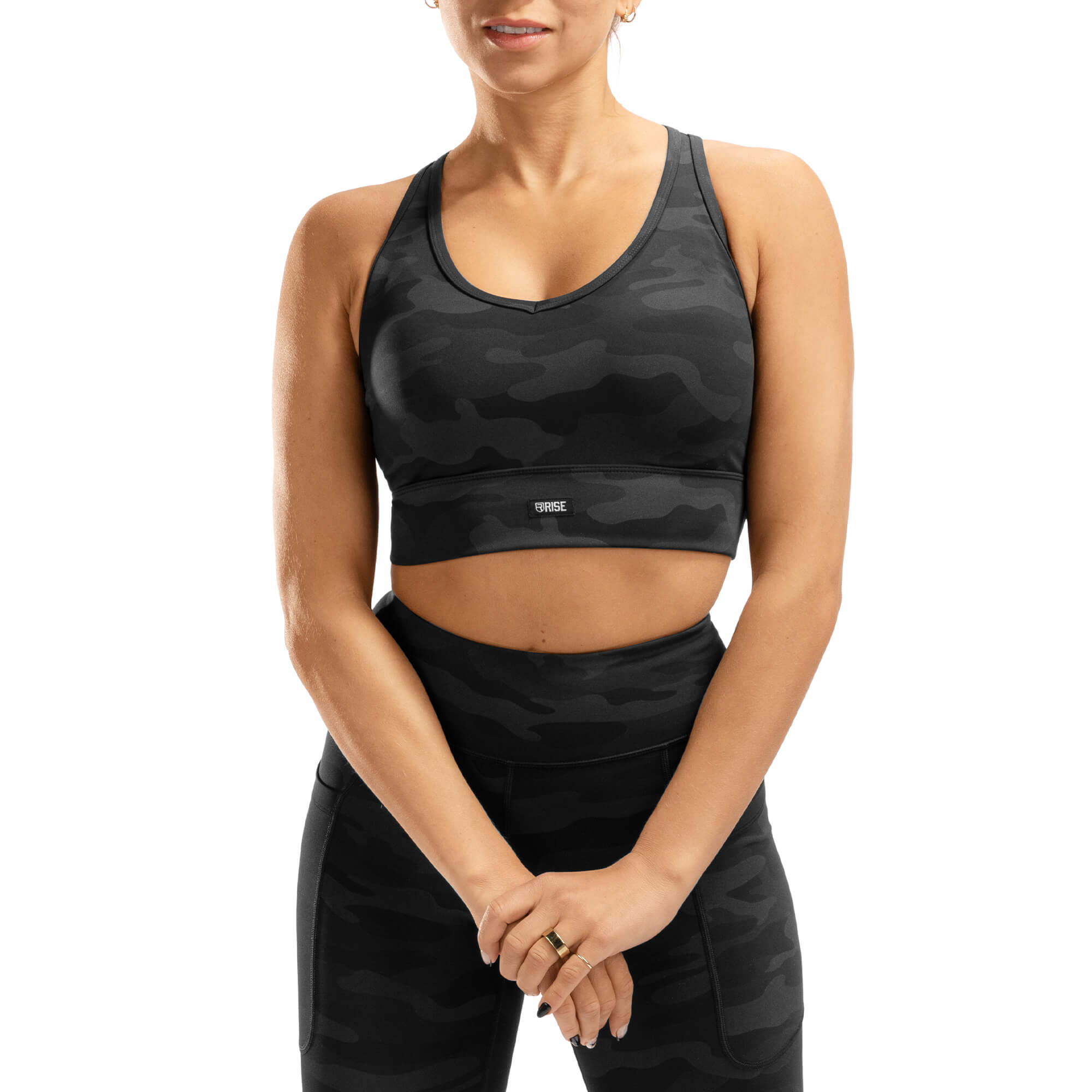 Absolute Crop Tank - Black Camo